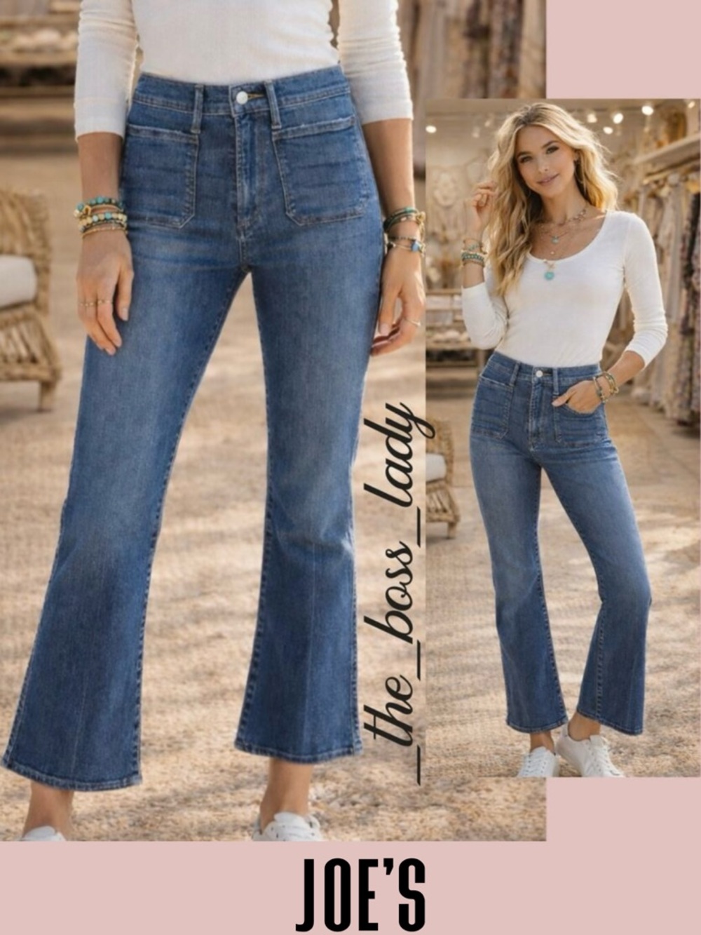 Joe's high waist jeans crop bootcut jeans 27 denim heirloom vintage look